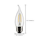 Satco S21848 3W CA10 Ampoule DEL (Paquet de 2)