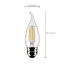 Satco S21849 4W CA10 Ampoule DEL (Paquet de 2)