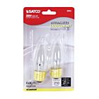 Satco S3764 25W CA10 Ampoule Incandescente 2700K (Paquet de 2)