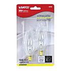 Satco S3782 25W BA9.5 Ampoule Incandescente 2700K (Paquet de 2)