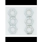 6 Contre-écrous en acier Satco S70-622 laiton