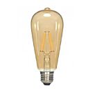 satco S9577 2.5W ST19 Ambre transparent LED Ampoule 2000K