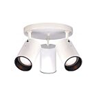 Plafonnier en forme de cylindre Nuvo Lighting SF76-416 3-Lumières 150W Blanc