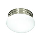 Plafonnier en forme de champignon Nuvo Lighting SF76-601 1-Lumière 60W Nickel brossé