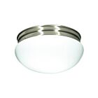 Plafonnier en forme de champignon Nuvo Lighting SF76-605 2-Lumières 120W Nickel brossé