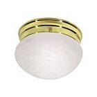 Plafonnier en forme de petit champignon Nuvo Lighting SF76-672 1-Lumière 60W Laiton poli