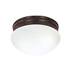 Plafonnier en forme de champignon moyen Nuvo Lighting SF76-673 2-Lumières 120W Bronze ancien