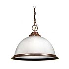 Pendentif en forme de Bol sur chaîne Nuvo Lighting SF76-690 1-Lumière 100W Bois bronze