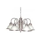 Chandelier 1-tier Nuvo Lighting SF76-695 5-Lumières 300W Nickel brossé