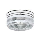 Plafonnier en forme de grand tambour Nuvo Lighting SF77-102 2-Lumières 120W Chrome poli