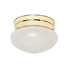 Plafonnier en forme de petit champignon Nuvo Lighting SF77-123 1-Lumière 60W Laiton poli