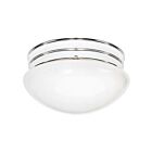 Plafonnier en forme de champignon moyen Nuvo Lighting SF77-346 2-Lumières 120W Chrome poli