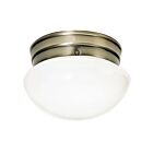 Plafonnier en forme de petit champignon Nuvo Lighting SF77-921 1-Lumière 60W Laiton antique