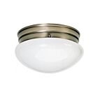 Plafonnier en forme de champignon moyen Nuvo Lighting SF77-924 2-Lumières 120W Laiton antique