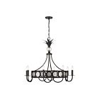 Savoy House 1-1205-8-188 Hearst 8-Luminaires 60W Tourmaline noire Incandescente/LED Lustre