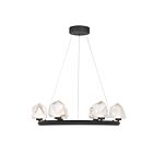 Savoy House 1-1237-6-89 Castello 6-Luminaires 24W Noir mat Lustre avec LED intégrée