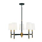 Lustre Savoy House Brody 1-1630-5-143 5 Lumières 300W Noir mat avec accents en laiton chaud