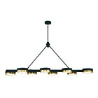 Lustre Savoy House Ashor 1-1636-8-143 8 Lumières 88W Noir mat avec accents de laiton chaud