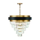 Lustre Savoy House Marquise 1-1668-9-143 9 Lumières 540W Noir mat avec accents en laiton chaud