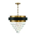 Lustre Savoy House Marquise 1-1669-4-143 4 Lumières 240W Noir mat avec accents en laiton chaud