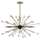 Lustre linéaire Savoy House Ariel 1-1858-6-62 6 Lumières 360W Noir Como avec or
