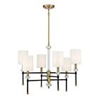 Lustre Savoy House Tivoli 1-1887-6-143 6 Lumières 360W Noir mat avec accents en laiton chaud