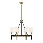 Lustre Savoy House Tivoli 1-1893-6-143 6 Lumières 360W Noir mat avec accents en laiton chaud