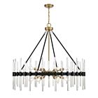 Lustre Savoy House Santiago 1-1934-12-143 12 Lumières 720W Noir mat avec accents en laiton chaud