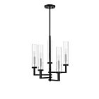 Lustre Savoy House Folsom 1-2135-5-67 5 Lumières 300W Noir mat avec accents en chrome poli