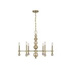 Savoy House 1-2511-6-127 Crescent 6-Luminaires 60W Laiton noble Incandescente/LED Lustre