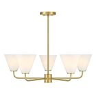 Savoy House 1-4015-5-322 5-Lumières 300W Laiton chaud Lustre