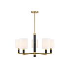 Savoy House 1-4606-5-322 Conrad 5-Luminaires 60W Laiton chaud Incandescente/LED Lustre