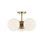 Savoy House 1-6523-3-322 Turin 3-Luminaires 60W Laiton chaud Incandescente/LED Lustre