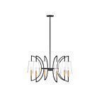 Savoy House 1-7168-6-143 Hanley 6-Luminaires 60W Noir mat Incandescente/LED Lustre