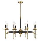 Savoy House 1-9512-8-143 8-Lumières 480W Noir mat et laiton chaud Lustre