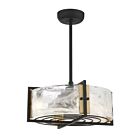 Ventilateur de plafond Savoy House Hayward 24-FD-1698-143 28W 23" Noir mat avec accents en laiton chaud
