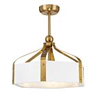 Savoy House Sheffield 26-FD-7806-142 24" Blanc avec accents en laiton chaud 36W Ventilateur de plafond