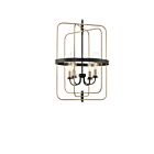 Suspendu Savoy House Kearney 3-8072-4-51 4 Lumières 240W Noir Vintage Et Laiton Chaud