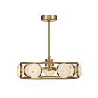 Savoy House 30-FD-435-322 Castra 4.5W Laiton chaud Lustre avec LED intégrée