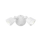Savoy House 4-FLOOD-A2-3CCT-WH 22W Blanc 2-Têtes Lumière de sécurité CCT Sélectionnable avec LED intégrée