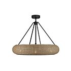 Savoy House 40-FD-8302-89 Gaia 6-Luminaires 36W Noir mat Lustre