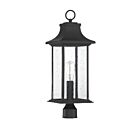 Lanterne de poteau extérieure Savoy House Hancock 5-454-BK 1-Lumière 60W Noir mat