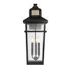 Lanterne murale d'extérieur Savoy House 5-715-143 Kingsley 3-lumières 120W Noir mat avec laiton chaud