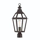 Lanterne de poteau extérieure Savoy House Jackson 5-724-153 1-Lumière 60W Noir avec reflets dorés