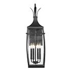 Lanterne murale d'extérieur Savoy House 5-764-BK Montpelier 4-lumières 160W Noir mat