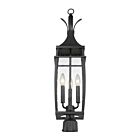Lanterne de poteau extérieure Savoy House Montpelier 5-769-BK 3-Lumières 180W Noir mat