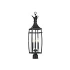 Lanterne de poteau extérieure Savoy House Montpelier 5-769-BK 3-Lumières 180W Noir mat