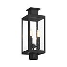 Savoy House Ascott 5-828-BK 3-Lumières 180W Noir mat Lanterne de poteau extérieure