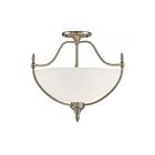 Plafonnier Semi Encastré Savoy House Essentials Herndon 6-1005-3-Sn 3 Lumières 180W Nickel Satiné