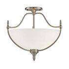 Plafonnier Semi Encastré Savoy House Essentials Herndon 6-1005-3-Sn 3 Lumières 180W Nickel Satiné